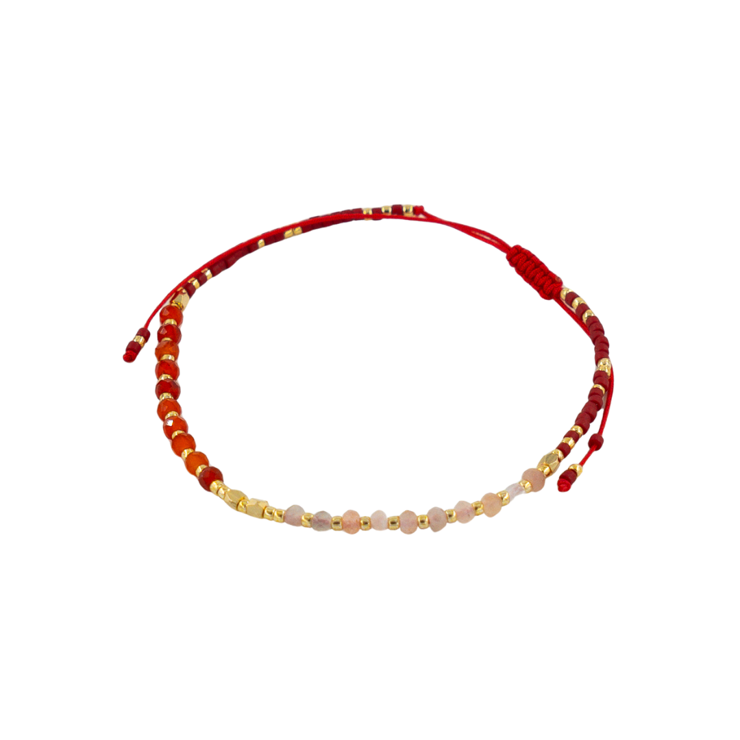 Pulsera Piedritas Rojas