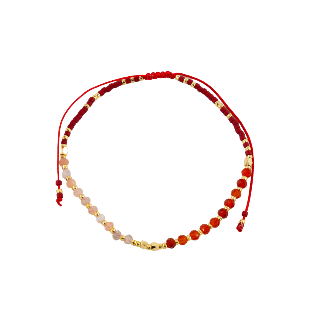 Pulsera Piedritas Rojas