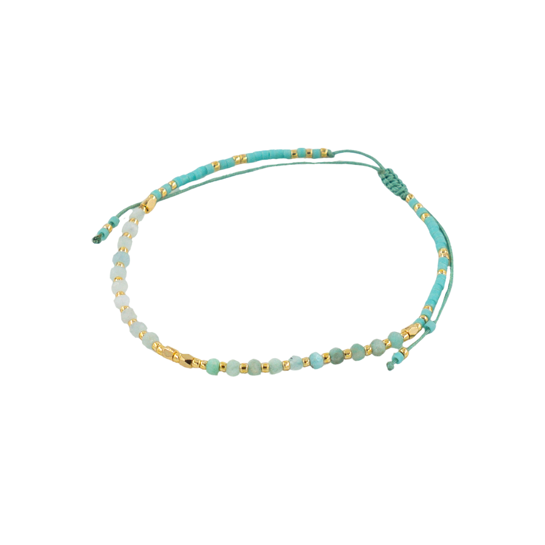 Pulsera Piedritas Aqua